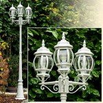 Hofstein Lentua Antique-Style Outdoor 3-Arm Lamp