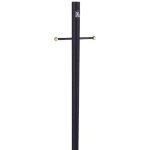Black Lamp Post with Cross Arm and Photo Eye