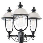 Parma Triple Column Outdoor Lamp Post - Matt Black