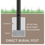 Black Lamp Post with Cross Arm and Photo Eye