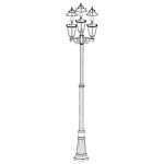 Victorian Style Outdoor Lamp Post - Navedo