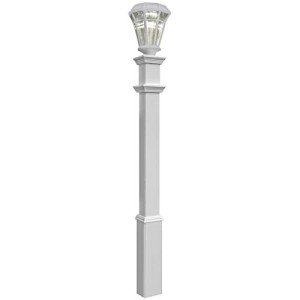 Sturbridge White Lamp Post by New England Arbors
