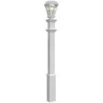 Sturbridge White Lamp Post by New England Arbors