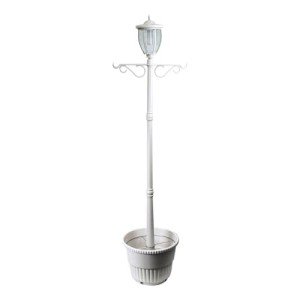 Kenwick Solar Lamp Post and Planter - White