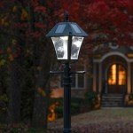Baytown II Solar Outdoor Lamp Post - Black