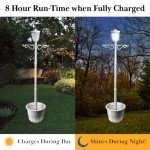 Kenwick Solar Lamp Post and Planter - White