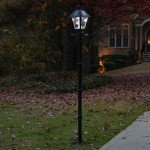 Baytown II Solar Outdoor Lamp Post - Black