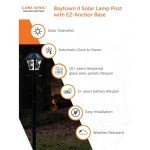 Baytown II Solar Outdoor Lamp Post - Black