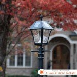 Baytown II Solar Outdoor Lamp Post - Black