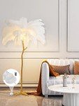 Modern Ostrich Feather Floor Lamp for Living Room