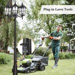 Outdoor 3-Head Black Lamp Post Light