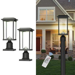 Seovix Solar Post Lights - 2 Pack Outdoor Lamps