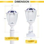 Dusk to Dawn Solar Post Light for Outdoors