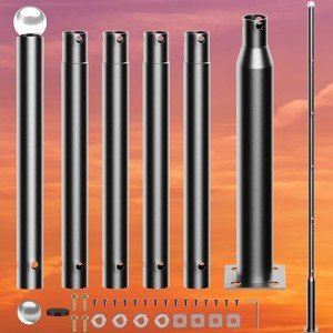 19.7Ft Solar Street Light Pole for Outdoors