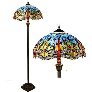 Tiffany Dragonfly Floor Lamp with Pull Chain