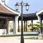 Antique Outdoor Landscape Post Light with 2 Heads