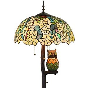 Bieye Golden Laburnum Tiffany Style Floor Lamp