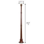 Gama Sonic 5-Foot Antique Bronze Lamp Post