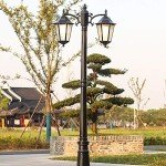 Antique Outdoor Landscape Post Light with 2 Heads