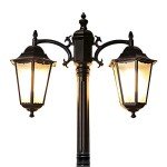 Antique Outdoor Landscape Post Light with 2 Heads