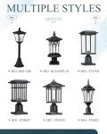 Seovix Solar Post Lights - 2 Pack Outdoor Lamps