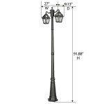 GAMA SONIC Windsor Solar Lamp Post Light Kit