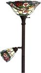 Bieye Rose Flower Tiffany Style Floor Lamp 70