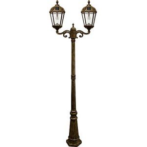 Gama Sonic Solar Lamp Post Kit with Double Head