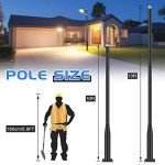 10Ft Solar Street Light Pole for Outdoor Use