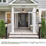 2-Pack Outdoor Post Lanterns with Seeded Glass