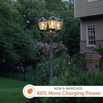Solar-Powered Royal Lamp Post with Triple Light