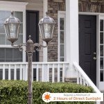 Gama Sonic Solar Lamp Post Kit with Double Head