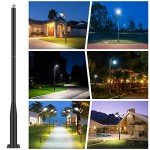 10Ft Solar Street Light Pole for Outdoor Use