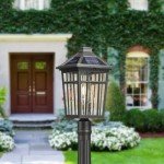 41-Inch Solar Outdoor Post Light with Remote