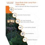 Solar-Powered Royal Lamp Post with Triple Light