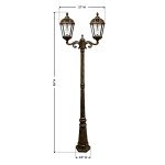 Gama Sonic Solar Lamp Post Kit with Double Head
