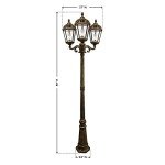 Solar-Powered Royal Lamp Post with Triple Light