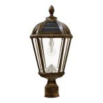 Gama Sonic Solar Post Light in Weathered Bronze