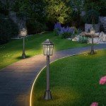 41-Inch Solar Outdoor Post Light with Remote