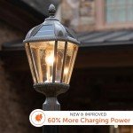 Gama Sonic Solar Post Light in Weathered Bronze