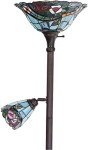 Bieye Rose Flower Tiffany Style Floor Lamp 70