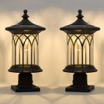 Seovix Solar Post Lights - 2 Pack Outdoor Solar
