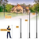 16FT Outdoor Solar Street Light Pole