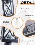 CMRCOZIRA Solar Outdoor Post Light with Dusk Sensor