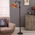 Dragonfly Tiffany Style Stained Glass Floor Lamp