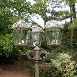 Solar-Powered Royal Lamp Post with Triple Light
