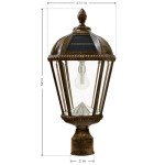 Gama Sonic Solar Post Light in Weathered Bronze