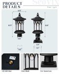 Seovix Solar Post Lights - 2 Pack Outdoor Solar