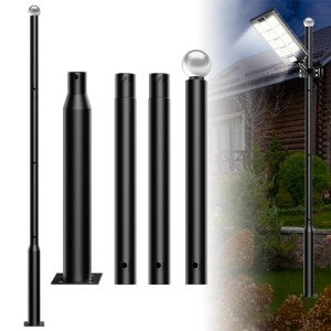 Outdoor Solar Street Light Pole with Base