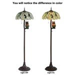 Bieye Golden Laburnum Tiffany Style Floor Lamp